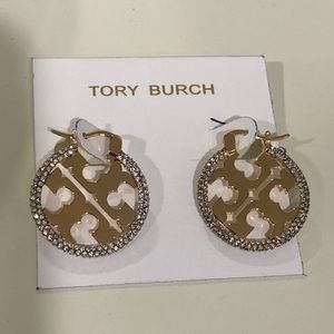 Tory Burch Miller Pave Hoop Earring